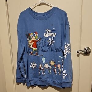 Blue Grinch Graphic Sweatshirt